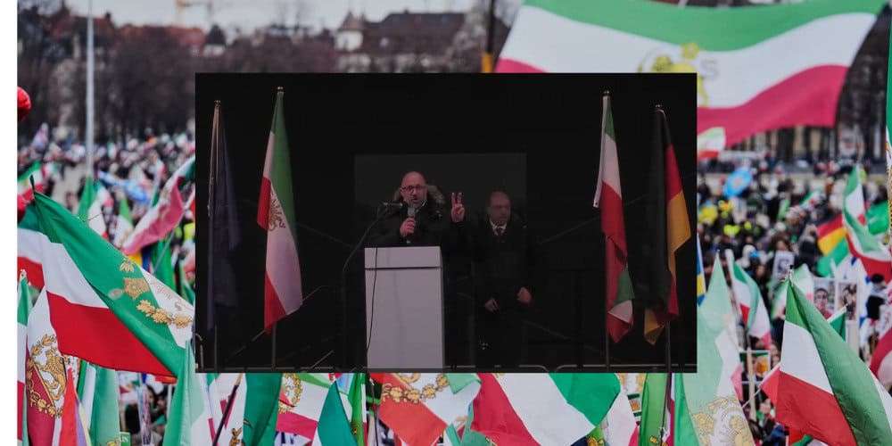 Mitt tal vid den historiska Iran-demonstrationen med 250 000 deltagare i München